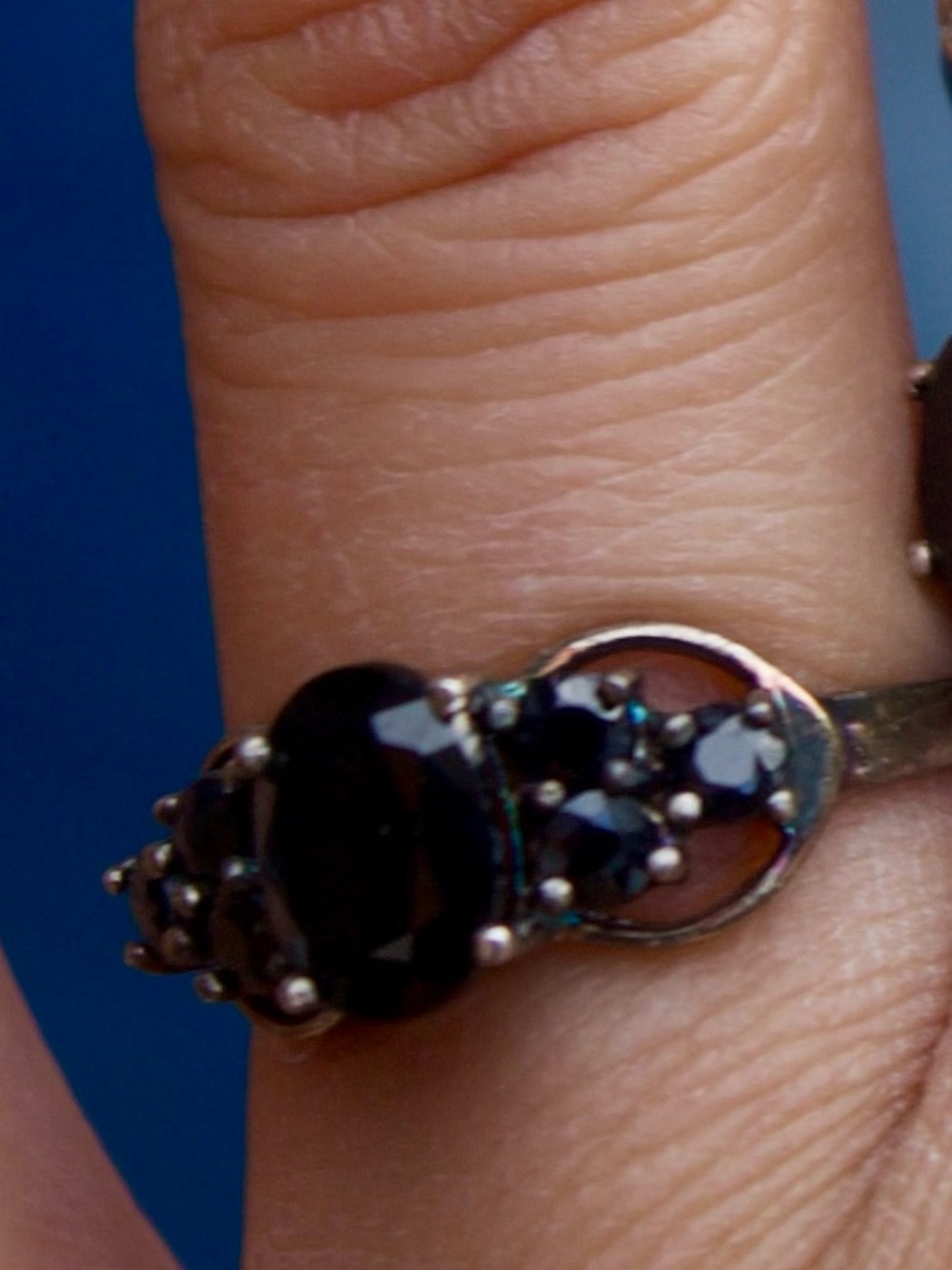 Sapphire .925 sterling silver ring
